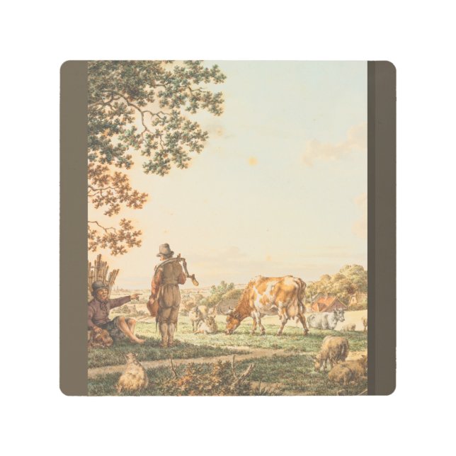 impresión de lienzo de arte metalizado de aldea (Anverso)