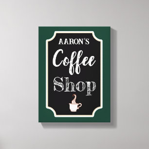 Impresión de lienzo de arte para la cafetería verd