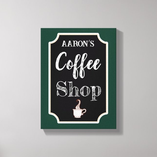 Impresión de lienzo de arte para la cafetería verd (Anverso)