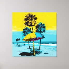 Impresión de lienzo de arte pop de California Beac