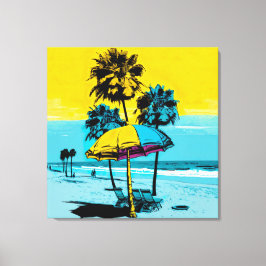 Impresión de lienzo de arte pop de California Beac