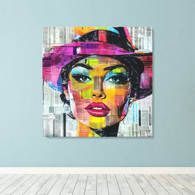 Impresión de lienzo de arte pop urbano (Insitu (piso de madera))