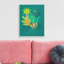 Impresión de lienzo de arte tropical