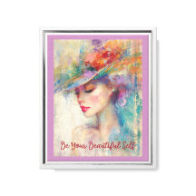 Impresión de lienzo de autoestiramiento para mujer