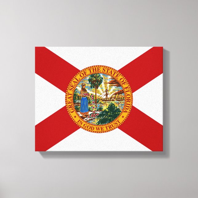 Impresión de lienzo de bandera estatal de Florida (Anverso)