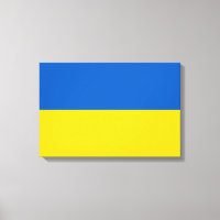 Impresión de lienzo de bandera ucraniana (Ucrania)