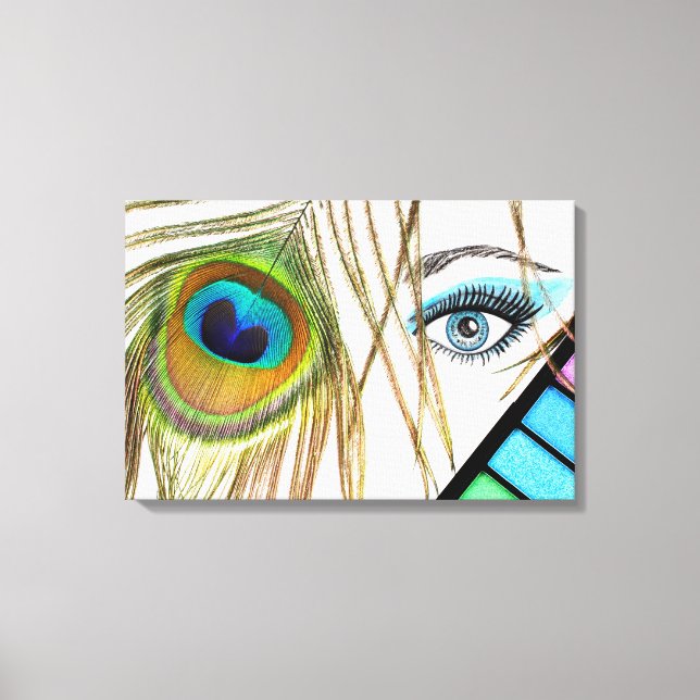 Impresión de lienzo de belleza de maquillaje ocula (Anverso)