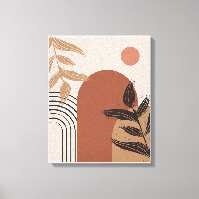 Impresión de lienzo de boho de Peach (Anverso)