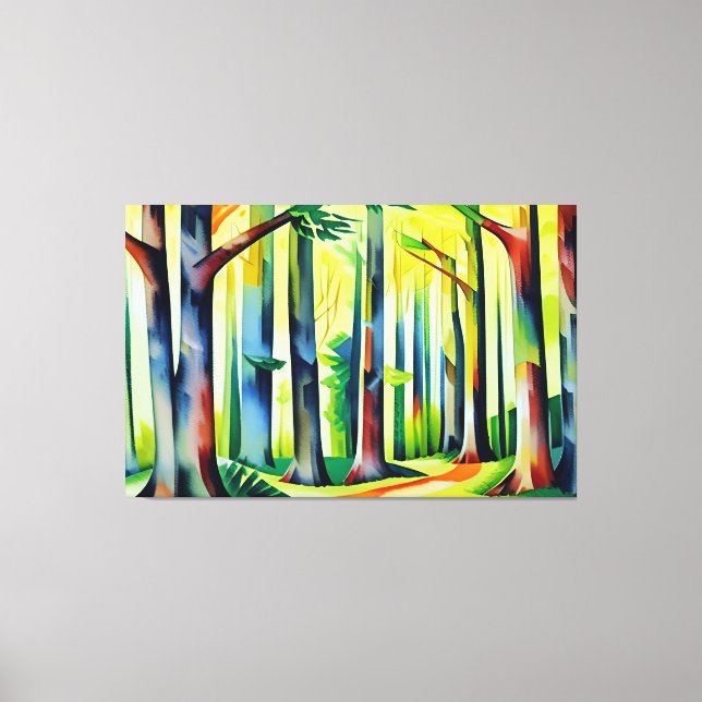 Impresión de lienzo de bosque (Anverso)