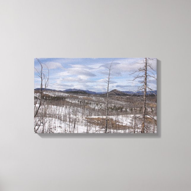 Impresión de lienzo de bosque de píxeles (Anverso)