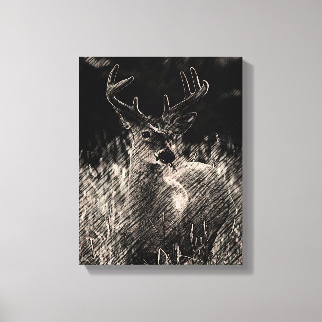 Impresión de lienzo de buck para grandes praderas (Anverso)
