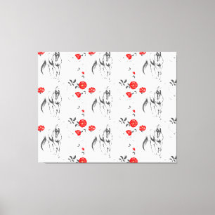 Impresión de lienzo de caballo barroco