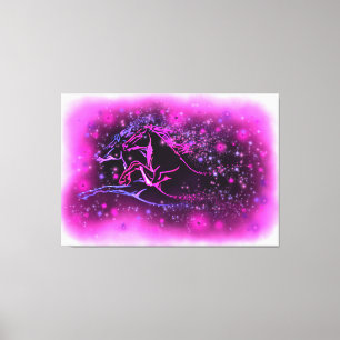 Impresión De Lienzo De Caballo Pareja Corriendo En