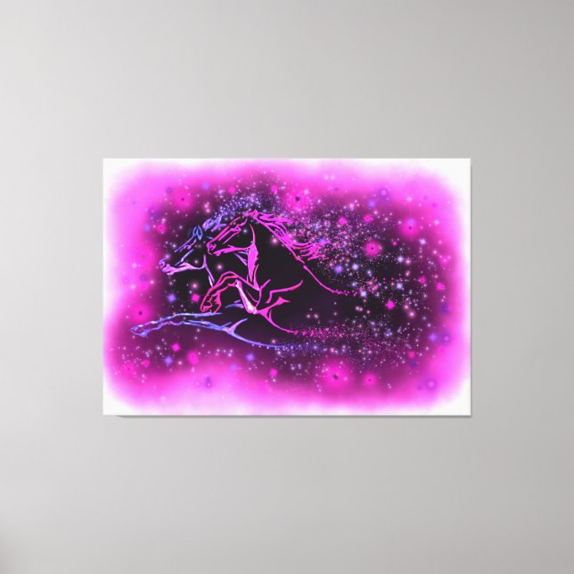 Impresión De Lienzo De Caballo Pareja Corriendo En (Anverso)