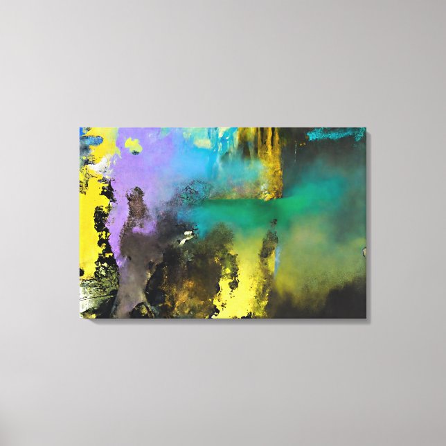 Impresión de lienzo de cascada Zen abstracta, arte (Anverso)