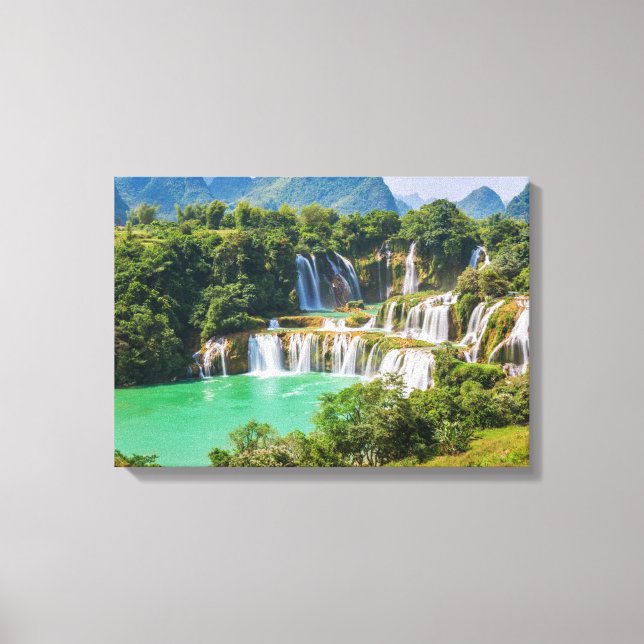 Impresión de lienzo de cascadas (Anverso)