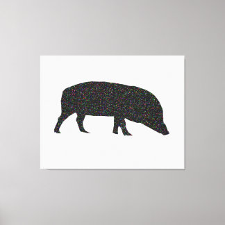 Impresión de lienzo de cerdo espumoso