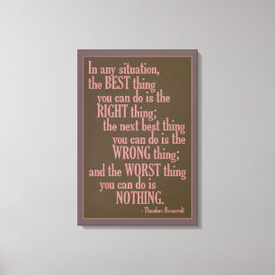 Impresión de lienzo de citas de "Hacer algo" motiv