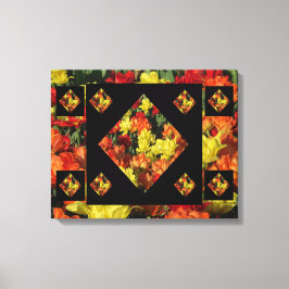 Impresión de lienzo de clavel abstracto (20 X 16)