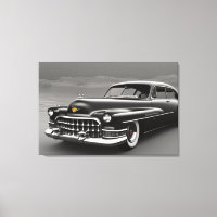 Impresión de lienzo de coche clásico de 1950