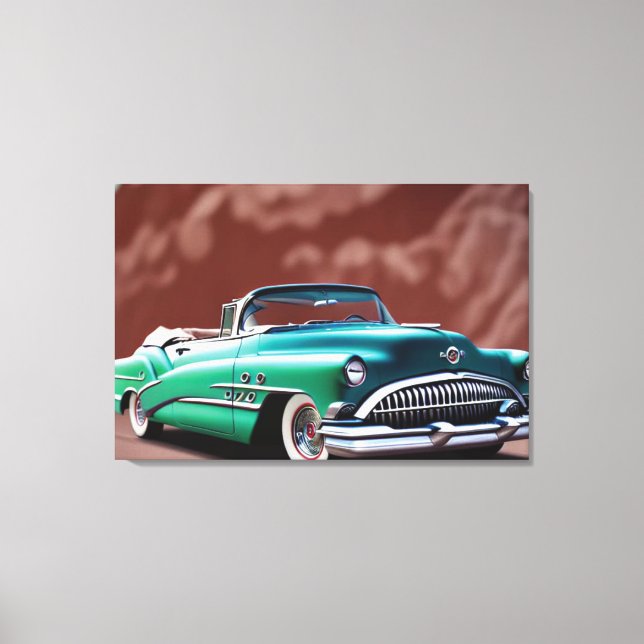 Impresión de lienzo de coche clásico de 1954 (Anverso)