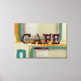 Impresión de lienzo de cocina de café abstracto -