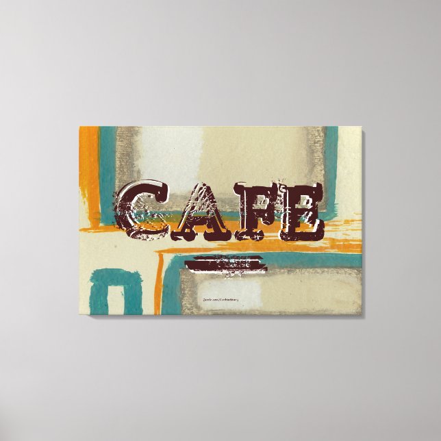 Impresión de lienzo de cocina de café abstracto -  (Anverso)