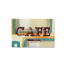 Impresión de lienzo de cocina de café abstracto -
