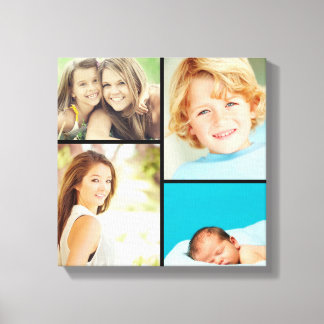 Impresión de lienzo de Collage de fotos de familia