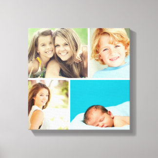 Impresión de lienzo de Collage de fotos de familia