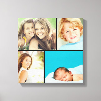Impresión de lienzo de Collage de fotos de familia