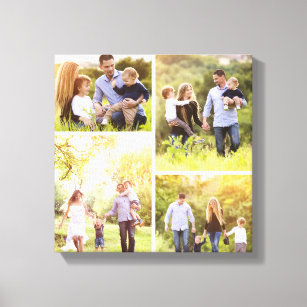 Impresión de lienzo de Collage de fotos de familia