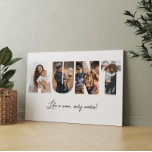 Impresión de lienzo de Collage de fotos de tía<br><div class="desc">Este es un collage de fotos que explica la palabra TÍA junto con un mensaje personalizado. Este es el regalo perfecto para una tía por el día de la tía,  su cumpleaños o Navidades.</div>