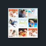 Impresión de lienzo de Collage de fotos familiar d<br><div class="desc">De Charm Design Studio: Una idea encantadora para un regalo de Navidades — o apropiado para cumpleaños y otras ocasiones especiales — un collage de fotos de la familia de lienzos fácil de llenar. El fondo es un azul claro que se desvanece casi en blanco en la parte inferior. Si...</div>