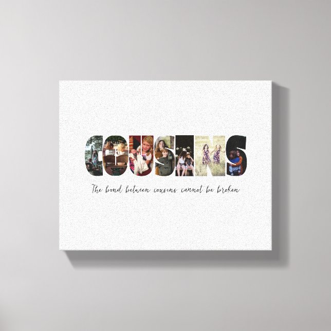 Impresión de lienzo de Collage de fotos para primo (Anverso)