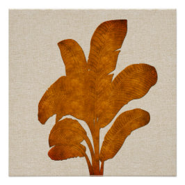 Impresión de lienzo de collage de planta de plátan