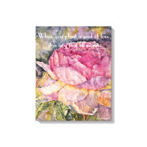 Impresión de lienzo de color acuático de Rosa de o