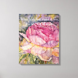 Impresión de lienzo de color acuático de Rosa de o