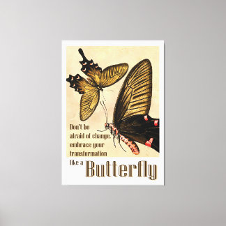 impresión de lienzo de comillas de mariposa