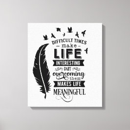 Impresión de lienzo de comillas difíciles