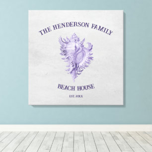 Impresión de lienzo de conchas púrpuras