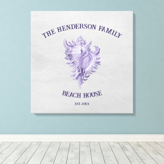 Impresión de lienzo de conchas púrpuras (Insitu (piso de madera))