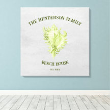 Impresión de lienzo de conchas verdes