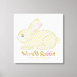 Impresión de lienzo de conejo Wor(l)d