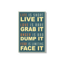 Impresión de lienzo de consejos de vida motivacion