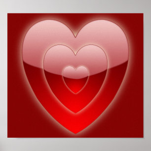 Impresión de lienzo de corazones concéntricos