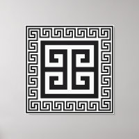Impresión de lienzo de diseño negro de patrón de c
