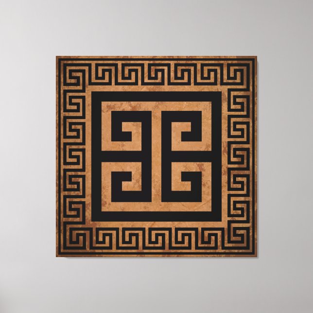 Impresión de lienzo de diseño negro de patrón de c (Anverso)