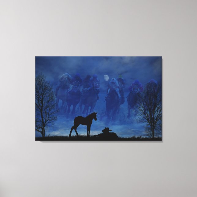 Impresión de lienzo de dos tortuosos de caballo de (Anverso)