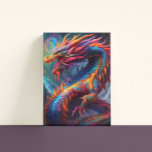 Impresión de lienzo de dragón colorido<br><div class="desc">El dragón colorido Print es totalmente personalizable y único para colgar en las paredes de casa y oficina. Diseñado por Norman Reutter.</div>